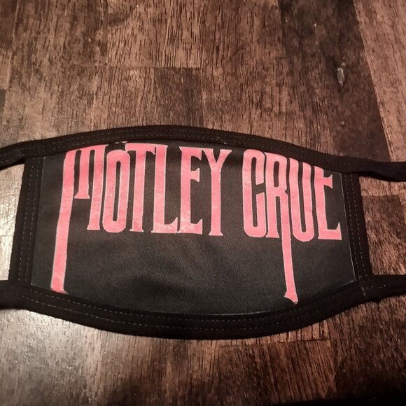 MOTLEY CRUE BAND NAME LOGO FACE MASK - Picture 1 of 1